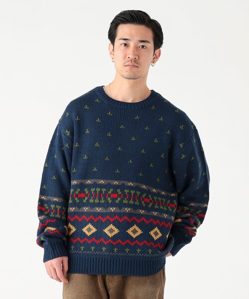 BEAMS PLUS フェアアイル ニット　クレイジーパターン　ウール　L フェアアイル & クレイジーパターン！vol.3 “Jamieson's” ｜ビームス