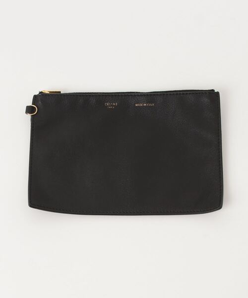 25時までタイムセール！極美品『CELINE』レザーショルダーバッグ　ブラック CELINE セリーヌ トリオンフ ショルダーバッグ レザー ブラック