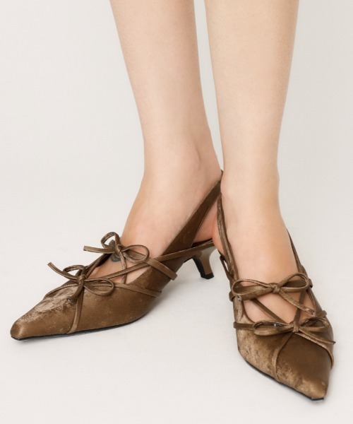 SLY（スライ） サンダル SLING BACK RIBBON MULE スリング バック
