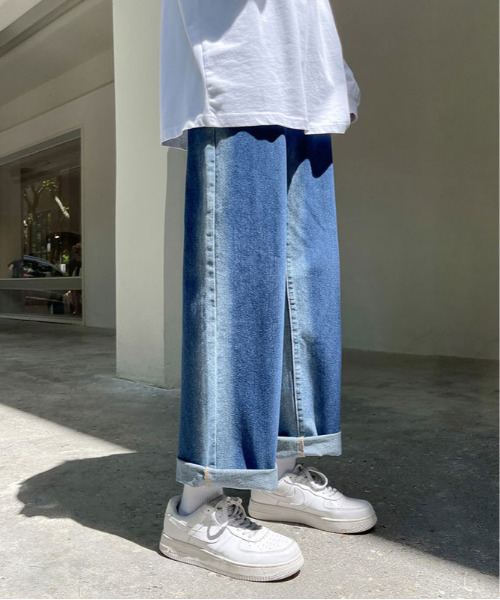 「neos」 加工デニムパンツ LARGE ブラック メンズ