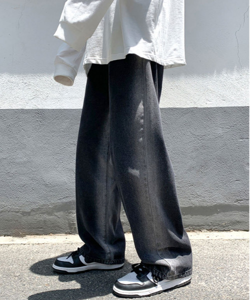 「neos」 加工デニムパンツ LARGE ブラック メンズ
