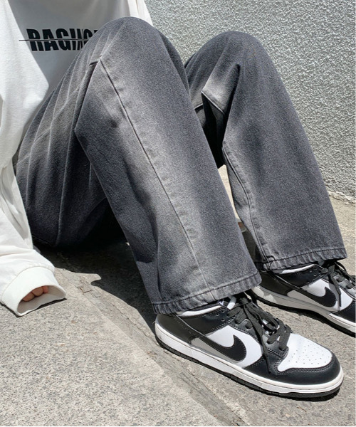 「neos」 加工デニムパンツ LARGE ブラック メンズ