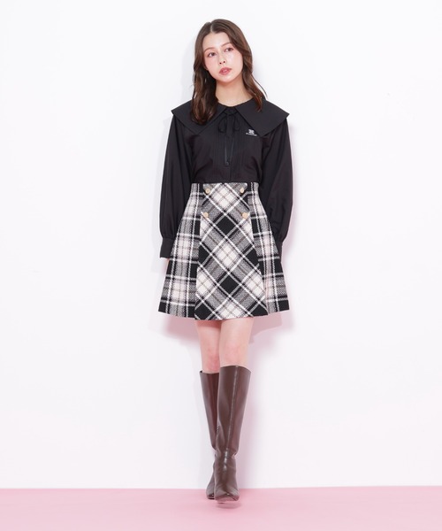 【新品未使用】jillbyjillstuart チェックミニスカート(Sサイズ) JILL by JILL STUART（ジルバイジルスチュアート） スカート ループ
