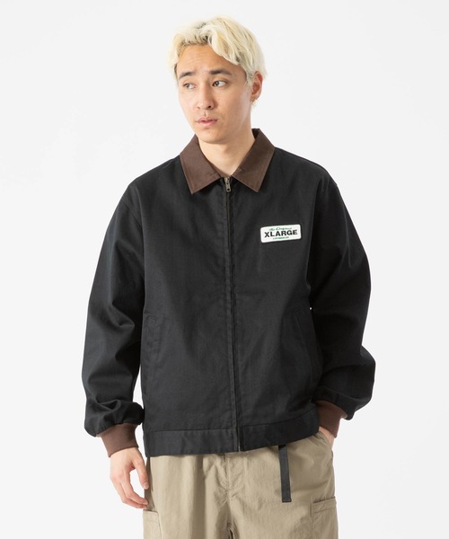 XLARGE ブラック ジップアップジャケット XLARGE（エクストラ ラージ） ジップアップブルゾン X-LARGE ブラック