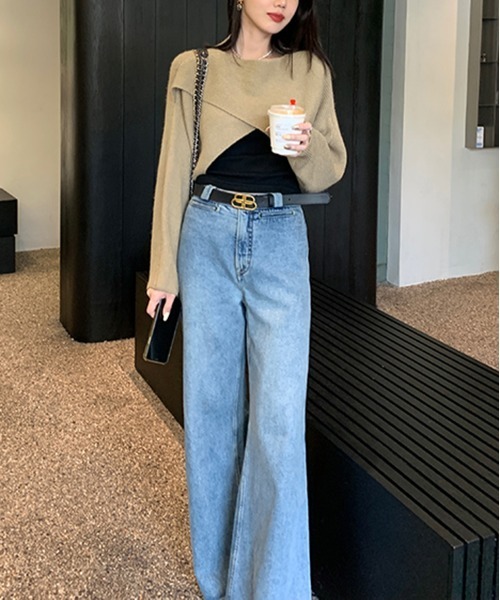 「by muni:r」 長袖ニット FREE ブラック レディース_画像3