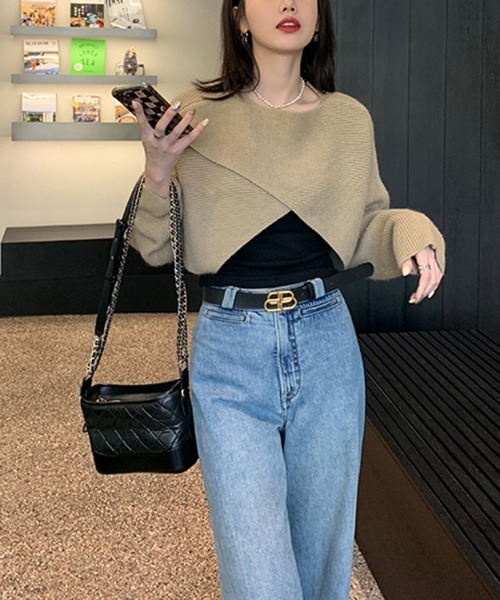 「by muni:r」 長袖ニット FREE ブラック レディース_画像8