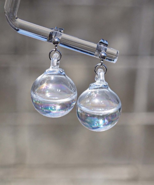 CERCA ピアス jolie minette/お水入り オーロラ ガラス ピアス