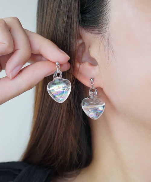 CERCA ピアス jolie minette/お水入り オーロラ ガラス ピアス