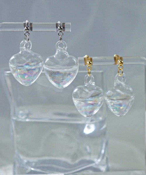 CERCA ピアス jolie minette/お水入り オーロラ ガラス ピアス