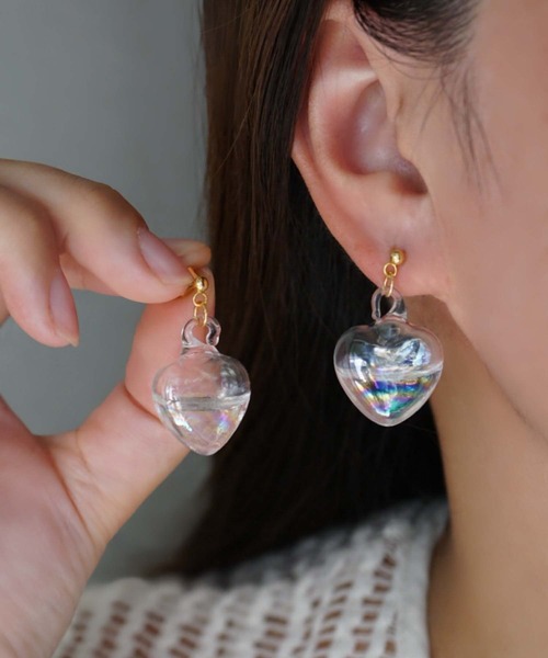 CERCA ピアス jolie minette/お水入り オーロラ ガラス ピアス