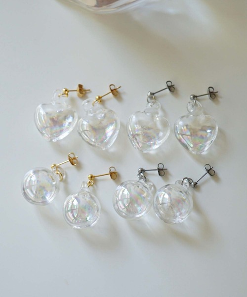 CERCA ピアス jolie minette/お水入り オーロラ ガラス ピアス