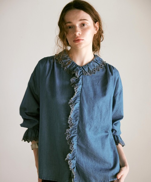 RNA-N（アールエヌエーエヌ） ブラウス シャツ B2929 インディゴ