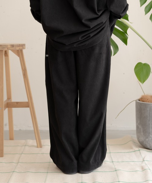 bashful base Oriental ワイドパンツ パンツ 「bbO」ロゴ1タックワイド