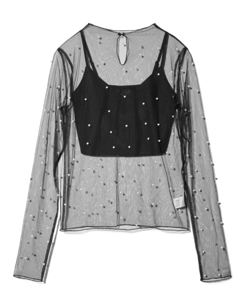 トップス rosy luce 𝐏𝐞𝐚𝐫𝐥 𝐒𝐡𝐞𝐞𝐫 𝐓𝐨𝐩𝐬 ━━━━━━━━━━ 繊細な