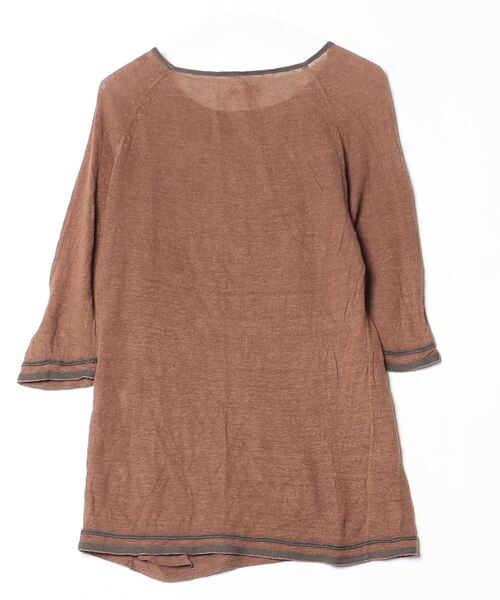 「YAB-YUM」 7分袖カットソー - ブラウン レディース_画像2