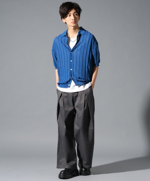 LAND MUSEUM ワイドパンツ スラックス LAND MUSEUM／タックワイド
