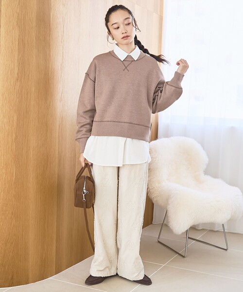 ニット/セーター DUET C/N Sweater coen（コーエン） ニット セーター 「新色登場」スウェットライク2way