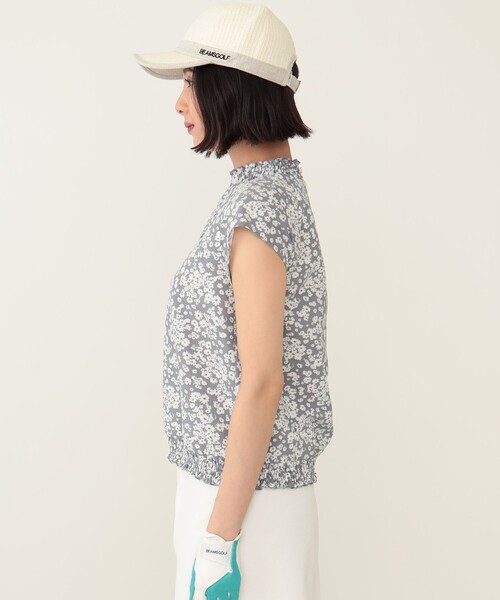 「BEAMS GOLF」 半袖ブラウス MEDIUM ブラック レディース