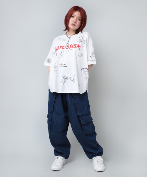 「RNA」 半袖Tシャツ MEDIUM ブラック レディース_画像4