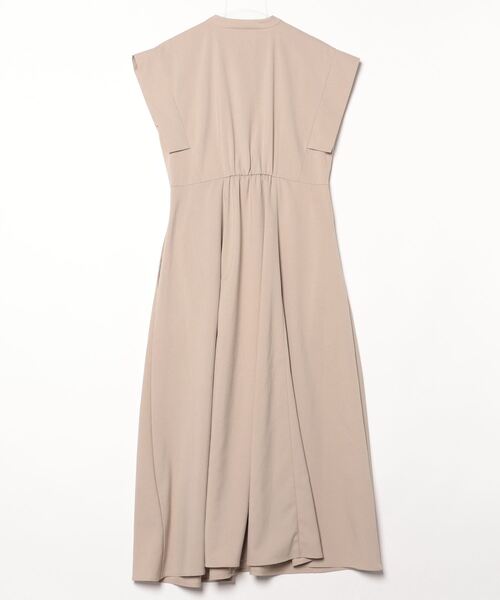 【美品】René ルネ　パール ノースリーブワンピース　ベージュ 美品】René ルネ パール ノースリーブワンピース ベージュ