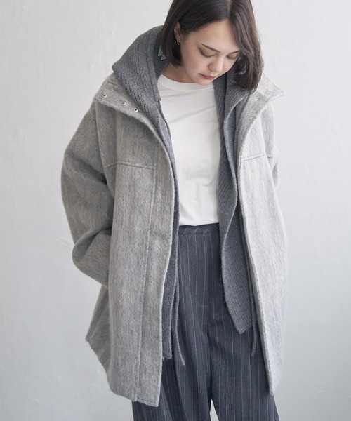 notch. ブルゾン アウター 「 notch.by yui 」シャギースタンドカラー