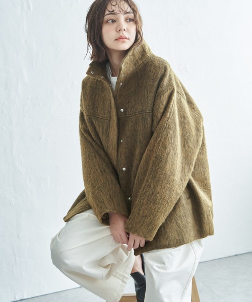 notch. ブルゾン アウター 「 notch.by yui 」シャギースタンドカラー