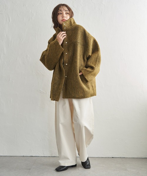 notch. ブルゾン アウター 「 notch.by yui 」シャギースタンドカラー