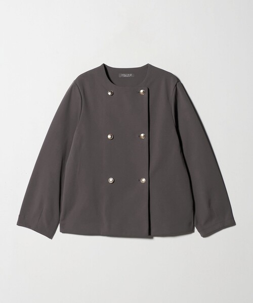 A DAY IN THE LIFE ジャケット ノーカラージャケット ダブルニット