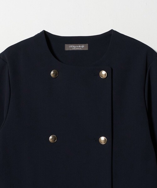 A DAY IN THE LIFE ジャケット ノーカラージャケット ダブルニット