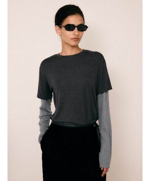 【完売】ヘノン◆Henon.◆レイヤードTシャツ◆LAYERED T-SHIRT Henon. tシャツ LAYERED T-SHIRT レディース : ZOZOTOWN Yahoo!店