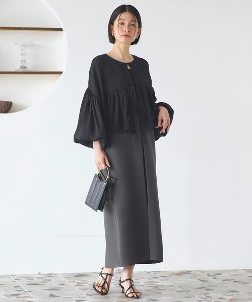 最終価格！新品未使用　ルイエブティック　コンビワンピース　ブラック×オフ　LL RUIRUE BOUTIQUE（ルイルエブティック） コンビワンピース LL ブラック