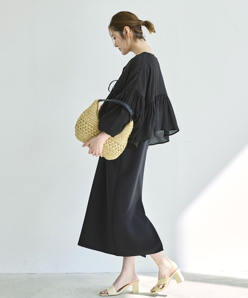 RUIRUE BOUTIQUE（ルイルエブティック） コンビワンピース LL ブラック