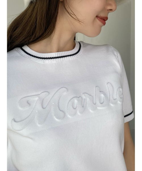 「Ada.」 半袖ニット FREE ネイビー レディース_画像4