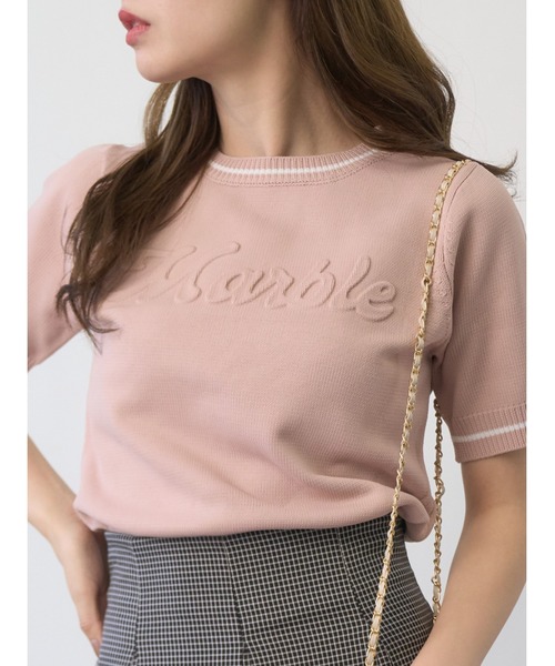 「Ada.」 半袖ニット FREE ネイビー レディース_画像7