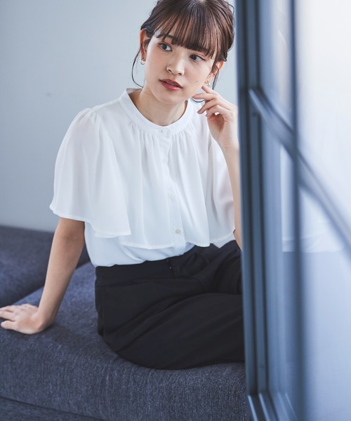 「DRESS LAB」 ノースリーブブラウス M ホワイト レディース_画像2