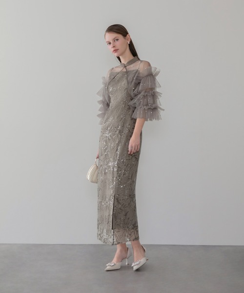 Leja（レジャ） ドレス 「LEJA」チュールフリルスリーブIライン