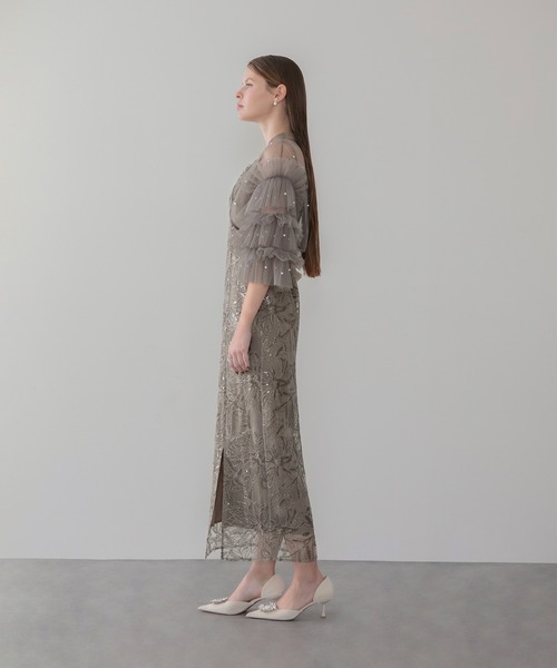 Leja（レジャ） ドレス 「LEJA」チュールフリルスリーブIライン