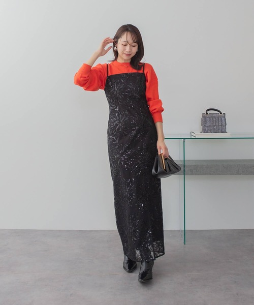 Leja（レジャ） ドレス 「LEJA」チュールフリルスリーブIライン