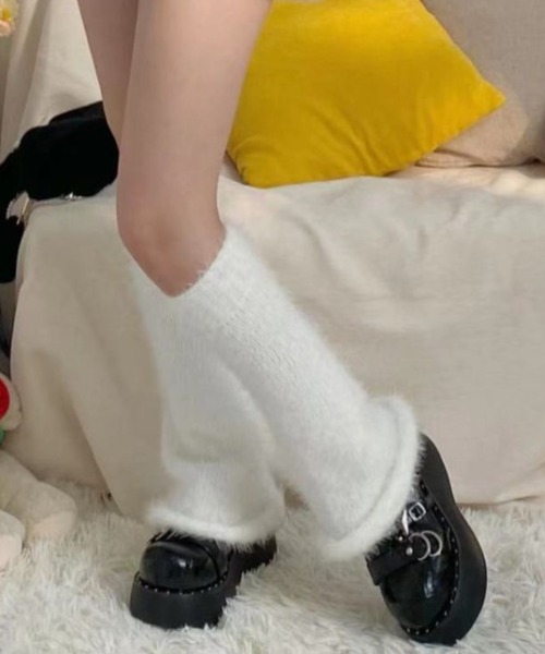 pyornim（ピョルニム） レッグウォーマー ふわふわモヘア シャギー