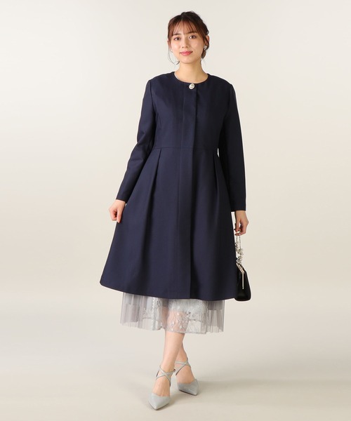 LAISSE PASSE（レッセパッセ） ノーカラーコート 36 ホワイト