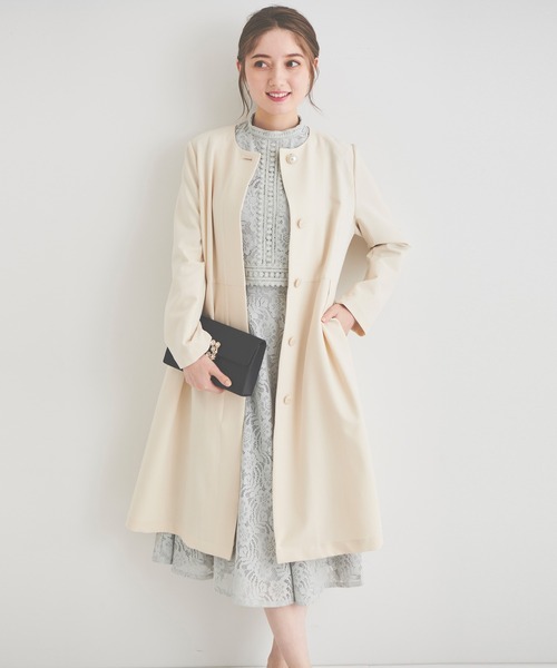 レッセパッセ ホワイト ロングコート ウエストベルト付き 楽天市場】フード付きジップコート／レッセパッセ（LAISSE PASSE