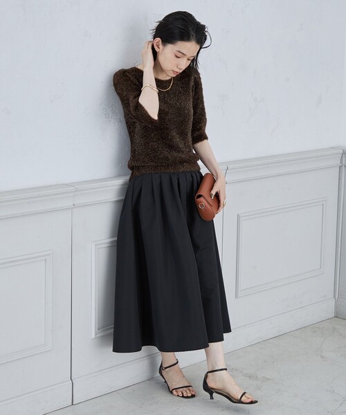 「NOLLEY'S Sophi」 半袖ニット 38 ブラウン レディース_画像4