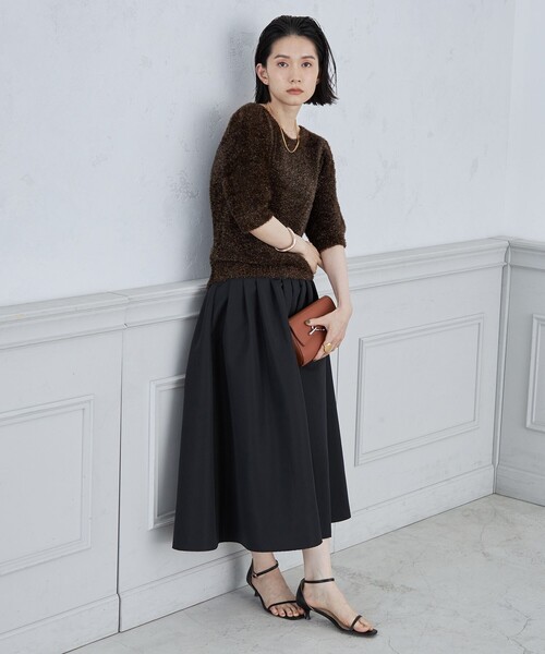 「NOLLEY'S Sophi」 半袖ニット 38 ブラウン レディース_画像5