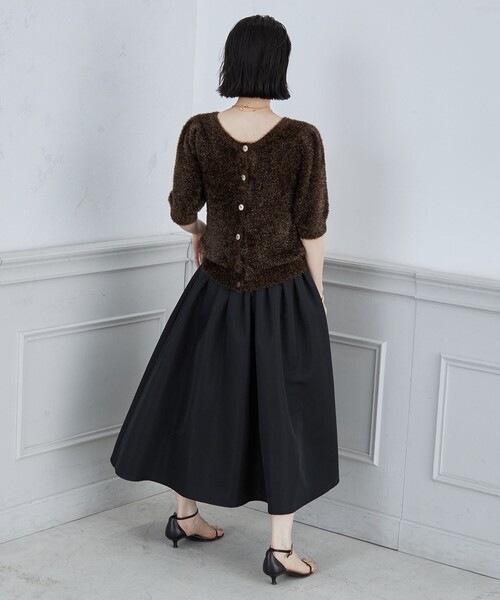 「NOLLEY'S Sophi」 半袖ニット 38 ブラウン レディース_画像7