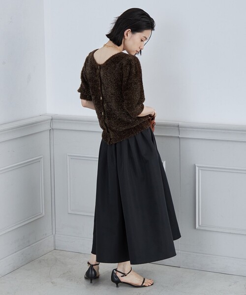 「NOLLEY'S Sophi」 半袖ニット 38 ブラウン レディース_画像9