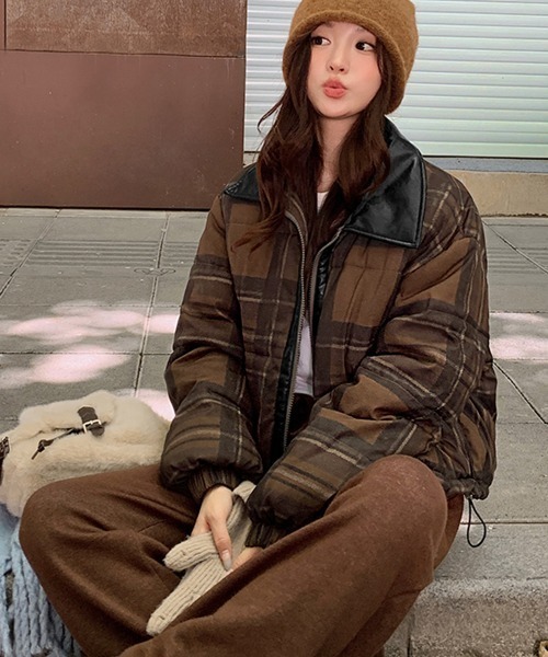 コート アウター チェック柄中綿ブルゾン レディース : ZOZOTOWN Yahoo