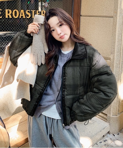 コート アウター チェック柄中綿ブルゾン レディース : ZOZOTOWN Yahoo