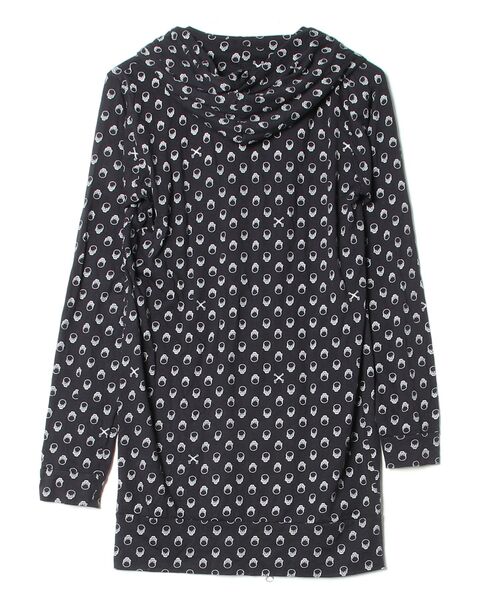 「+8PARIS ROCK」 レオパードジップアップパーカー S ブラック メンズ_画像2