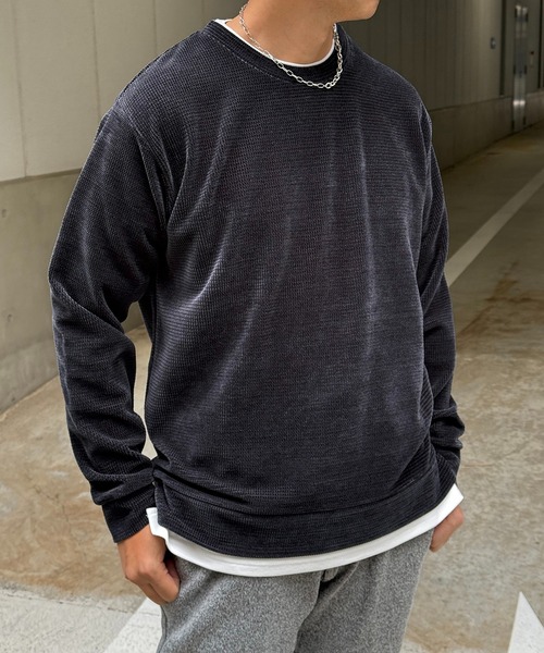 フェイクレイヤードプルオーバー（メンズトップス） | ファッション の