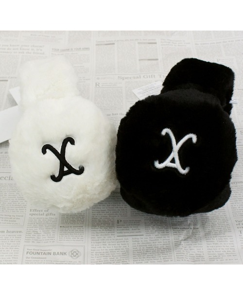 VARZAR（バザール） 耳当て イヤーマフ カーブロゴファーイヤーマフ VA